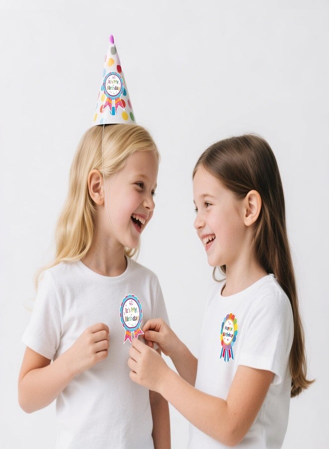 KIUKIUO 120 Pcs Happy Birthday Badge Stickers It's My Birthday Stickers for Kids Home Classroom Birthday Party Decoration - Image 5